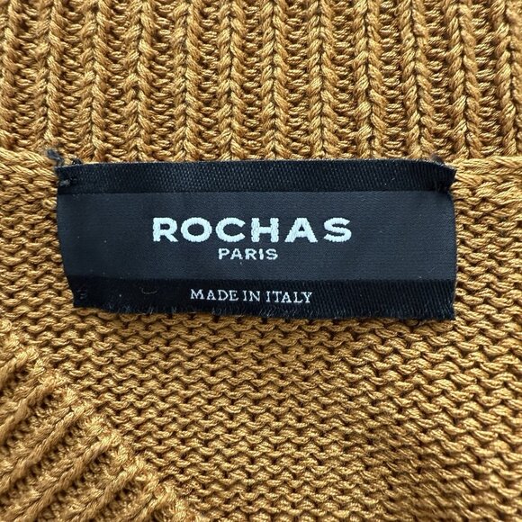 Rochas Knit Sweater Vest In Camel Mens Size XS Preppy Academia Ivy‎ League - Picture 6 of 9